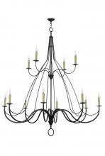 Meyda Blue 146889 - 68" Wide Bell 12 Light Two Tier Chandelier