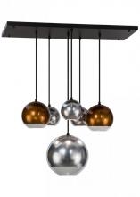 Meyda Blue 151942 - 36"L Bola Metalica 6 LT Pendant