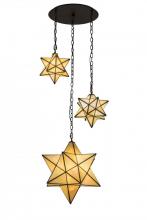 Meyda Blue 166958 - 25"W Moravian Star 3 LT Cascading Pendant