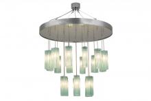 Meyda Blue 168262 - 48" Wide Metro 18 LT Murano Cascading Pendant