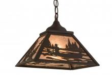 Meyda Blue 171360 - 12"Sq Canoe Tall Pines Pendant