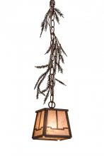 Meyda Blue 172854 - 5.5"Sq Pine Branch Valley View Mini Pendant