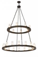 Meyda Blue 175414 - 54" Wide Loxley 24 Light Two Tier Chandelier