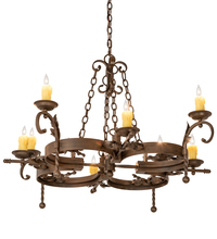 Meyda Blue 199184 - 42" Wide Andorra 8 Light Chandelier