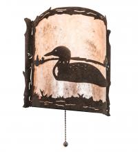 Meyda Blue 220796 - 9" Wide Loon Left Wall Sconce