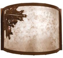 Meyda Blue 23836 - 12" Wide Oak Leaf & Acorn Wall Sconce