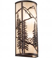 Meyda Blue 243640 - 8" Wide Tall Pines Mountain Biker Wall Sconce