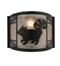 Meyda Blue 247208 - 12" Wide Raccoon on the Loose Left Wall Sconce