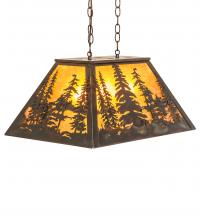 Meyda Blue 248521 - 24" Long Tall Pines Oblong Pendant