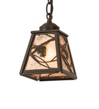 Meyda Blue 249659 - 5" Square Whispering Pines Mini Pendant