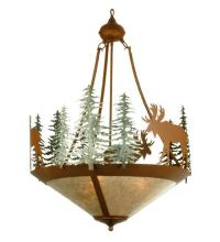 Meyda Blue 29524 - 24"W Wandering Moose Inverted Pendant