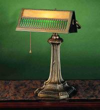 Meyda Blue 31300 - 13" High Gothic Mission Banker's Lamp