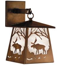 Meyda Blue 47472 - 7.5"W Moose at Dawn Hanging Wall Sconce