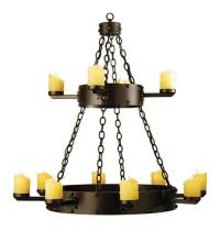 Meyda Blue 67969 - 37"W Kingston 12 LT Two Tier Chandelier