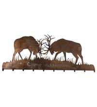 Meyda Blue 81543 - 60"W Battling Bucks 10 Hooks Coat Rack