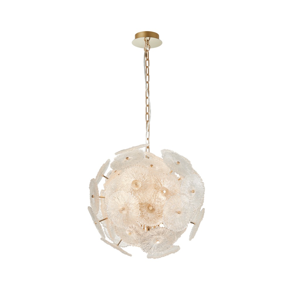 Bloom Collection 18-Light 19.5" Chandelier Brass