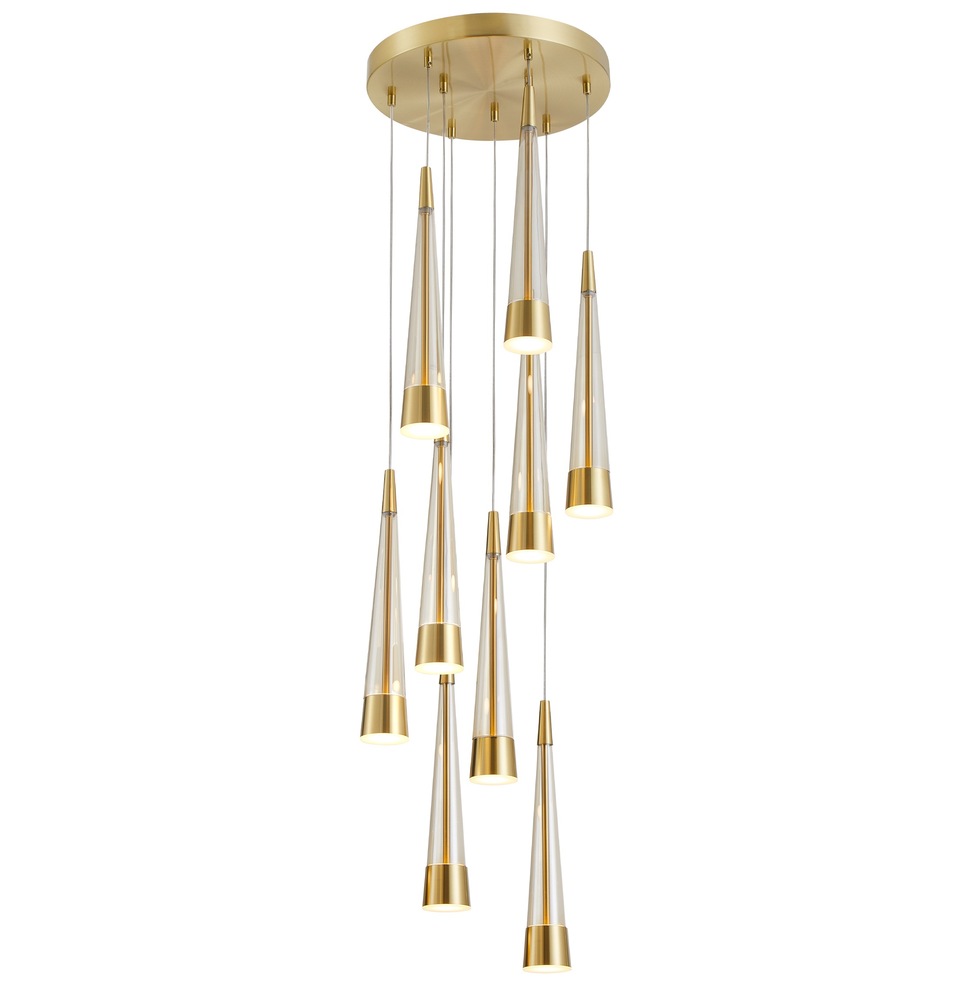 Sunnyvale Collection 9-Light Chandelier Brass