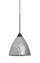 Besa Lighting 1XT-EVESS-LED-BR - Besa, Eve Cord Pendant, Stone Silver Foil, Bronze Finish, 1x5W LED