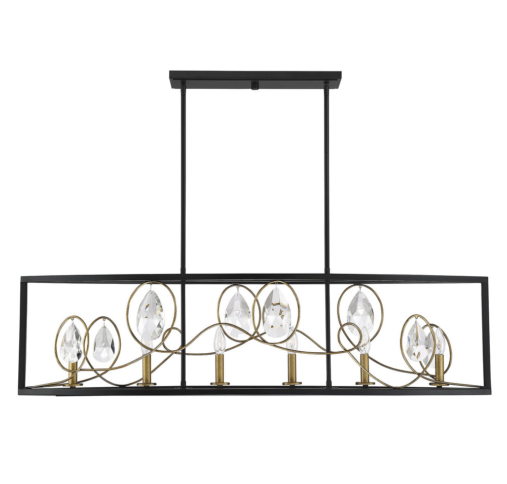 Suave 6 Light Linear Chandelier