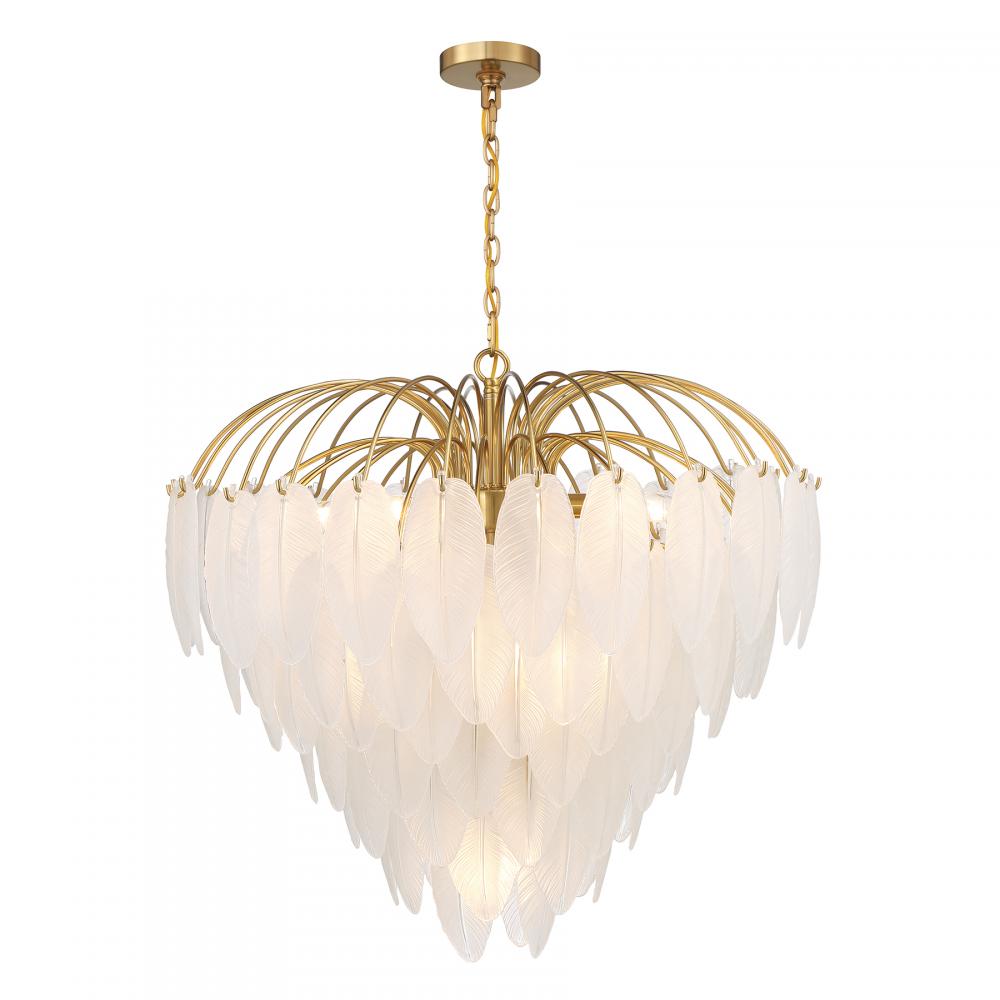 Boa 9-Light Chandelier in Warm Brass by Breegan Jane