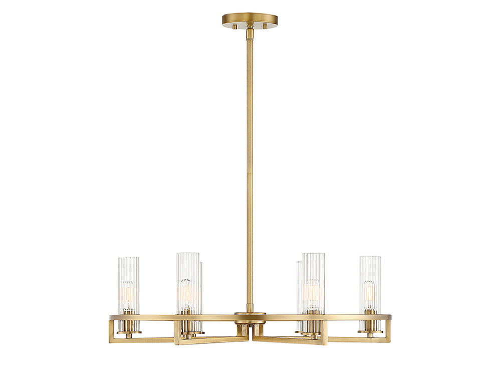 Bolton 6-Light Chandelier in Warm Brass