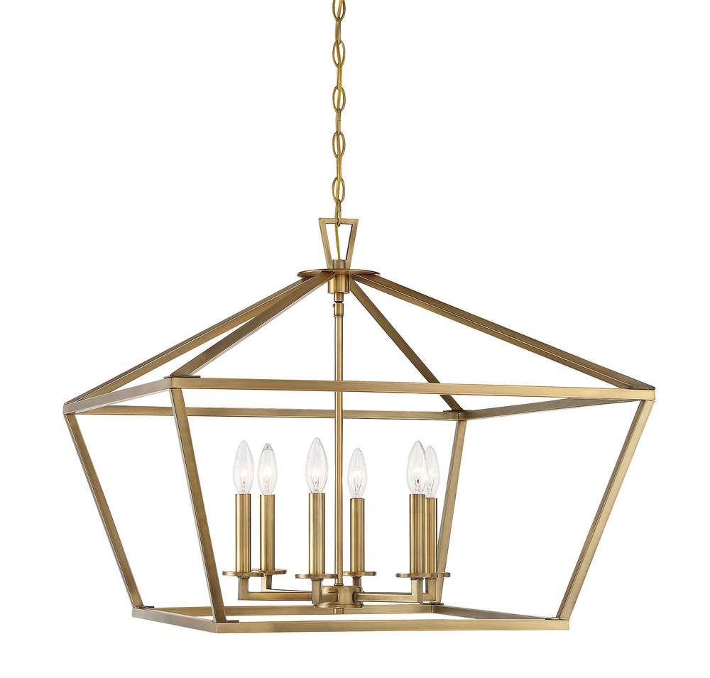 Townsend 6-light Pendant In Warm Brass