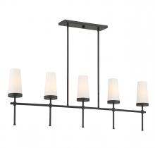 Savoy House 1-2803-5-89 - Haynes 5-Light Linear Chandelier in Matte Black