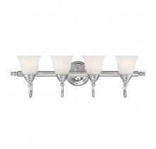 Savoy House 8-1062-4-CH - Brunswick 4-Light Bathroom Vanity Light in Chrome