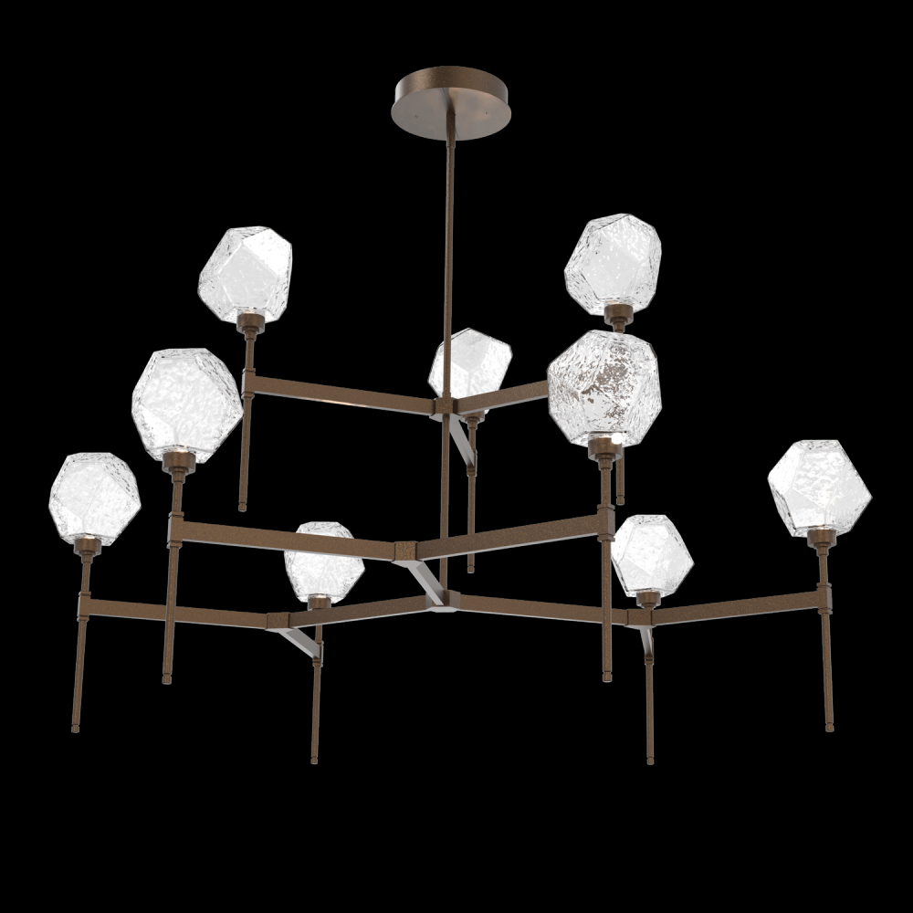 Gem Round Belvedere Chandelier-55-Flat Bronze