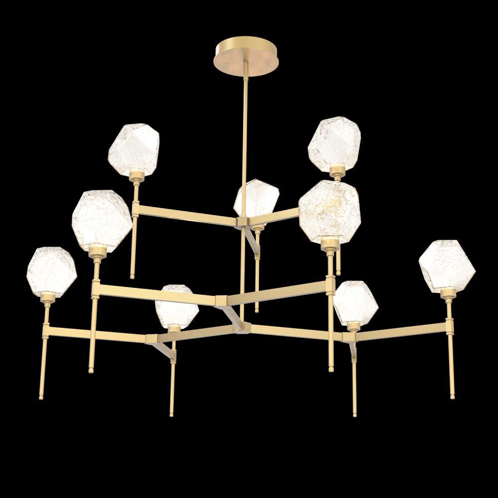 Gem Round Belvedere Chandelier-55-Gilded Brass