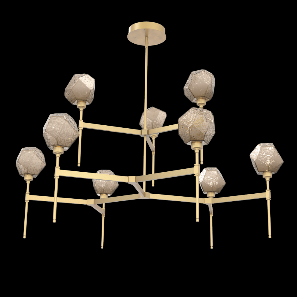 Gem Round Belvedere Chandelier-55-Gilded Brass