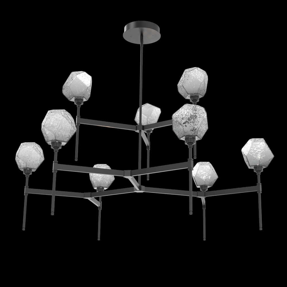 Gem Round Belvedere Chandelier-55-Matte Black