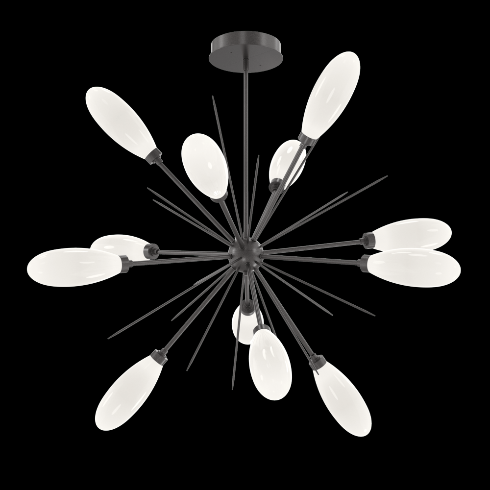 Fiori  Starburst Chandelier - 46" -Graphite