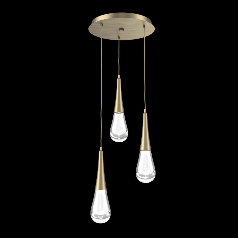 Raindrop Round 3pc Multi-Pendant