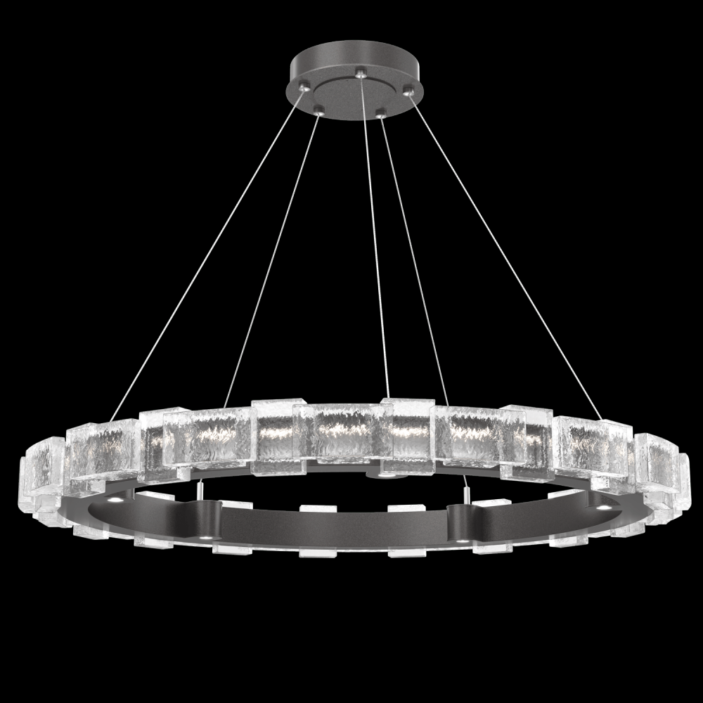 Tessera 38in Ring-Graphite-Tetro Cast Glass