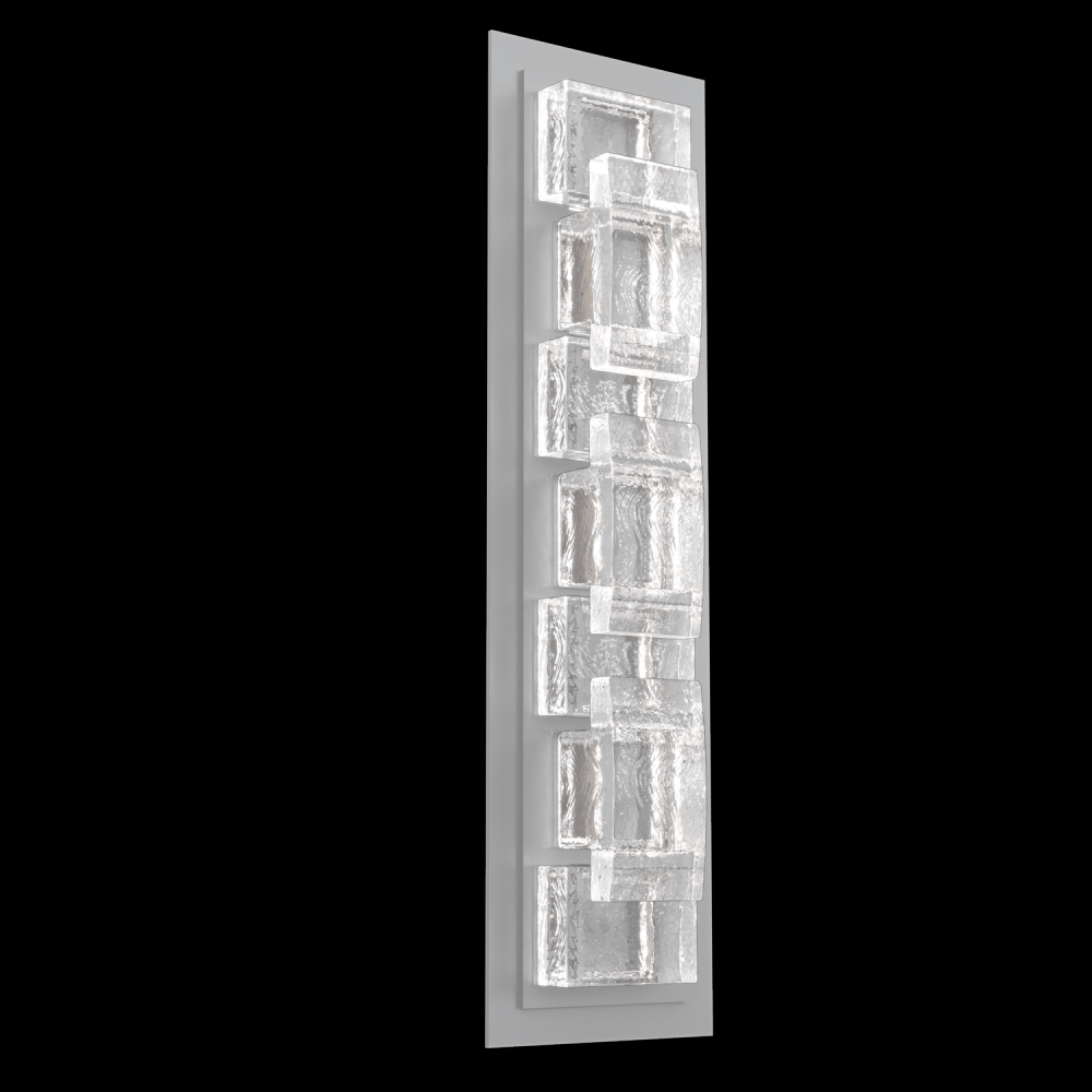 Tessera  Sconce (S)-Classic Silver-Tetro Cast Glass