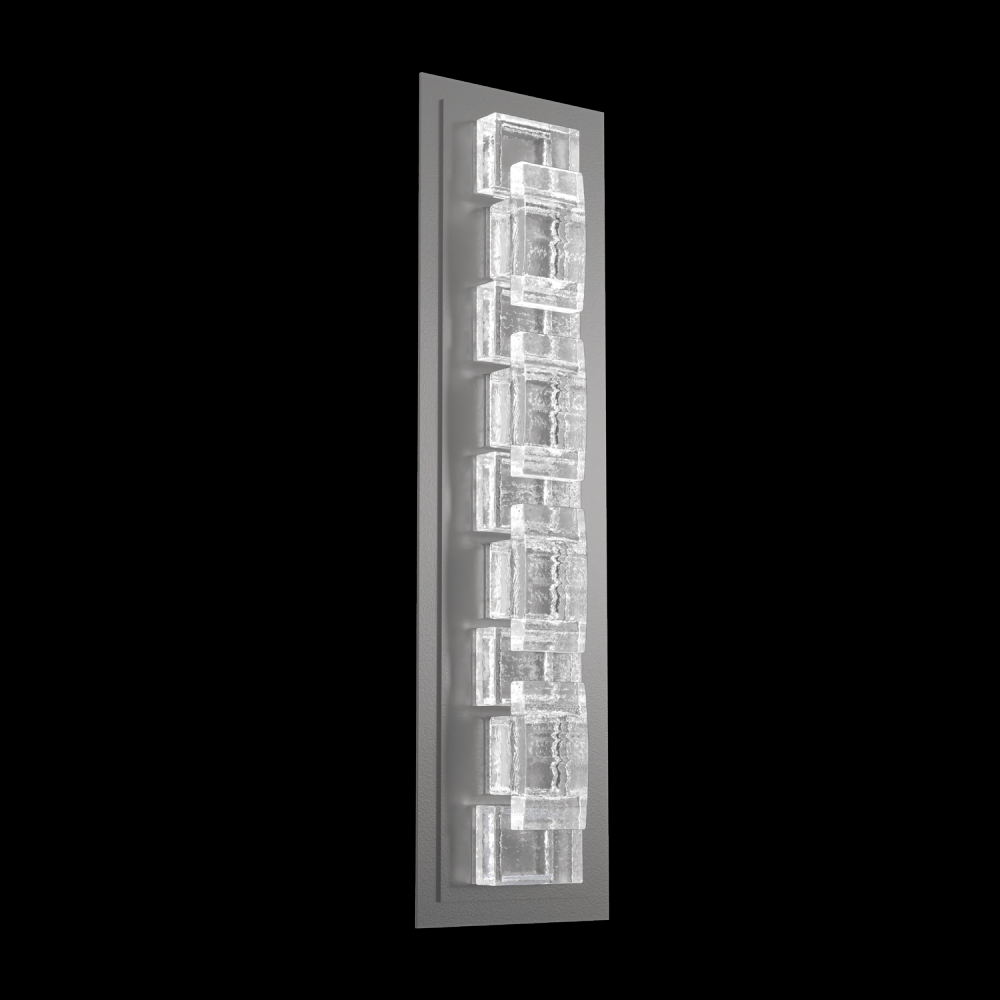 Tessera Outdoor Sconce (M)-Argento Grey-Tetro Cast Glass