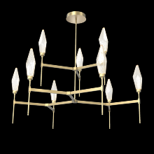 Hammerton CHB0050-54-GB-CA-001-L3 - Rock Crystal Round Belvedere Chandelier-54-Gilded Brass