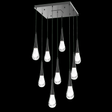 Hammerton CHB0078-09-MB-C-C01-L1 - Raindrop Square 9pc Multi-Pendant