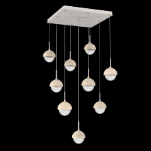 Hammerton CHB0093-09-BS-TC-C01-L3 - Cabochon Square Pendant Chandelier