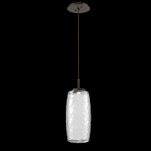 Hammerton LAB0091-01-FB-C-C01-L3 - Vessel Pendant (Large)-Flat Bronze-Clear Blown Glass-Cloth Braided Cord-LED 3000K