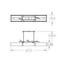 Hammerton PLB0032-0D-GB-IW-001-L3 - Ironwood Linear Suspension-0D-Gilded Brass