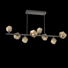 Hammerton PLB0039-T8-GP-B-001-L1 - Gem 8pc Twisted Branch-Graphite-Bronze Blown Glass-Threaded Rod Suspension-LED 2700K