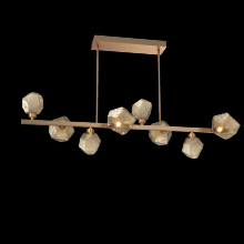 Hammerton PLB0039-T8-NB-B-001-L1 - Gem 8pc Twisted Branch-Novel Brass-Bronze Blown Glass-Threaded Rod Suspension-LED 2700K