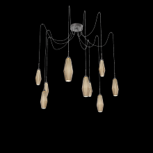 Hammerton SCB0049-09-GP-RB-C01-L1 - Aalto Round 9pc Swag Multi-Pendant