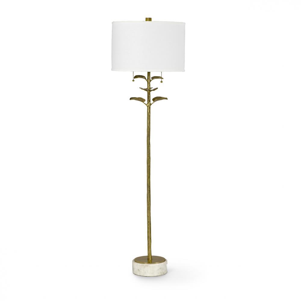 EUCALYPTUS LEAF BRASS FLOOR LAMP