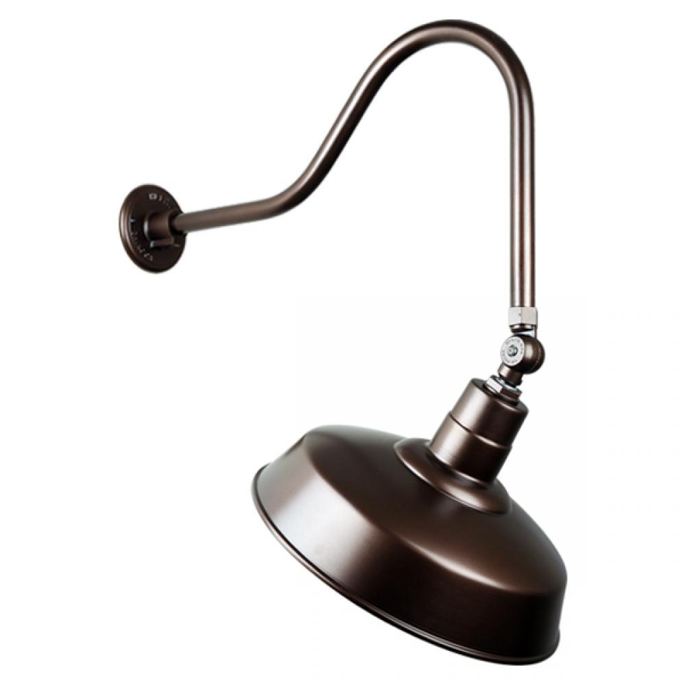 18" Gooseneck Light Warehouse Shade, QSNHL-H Arm, Swivel Knuckle Accessory