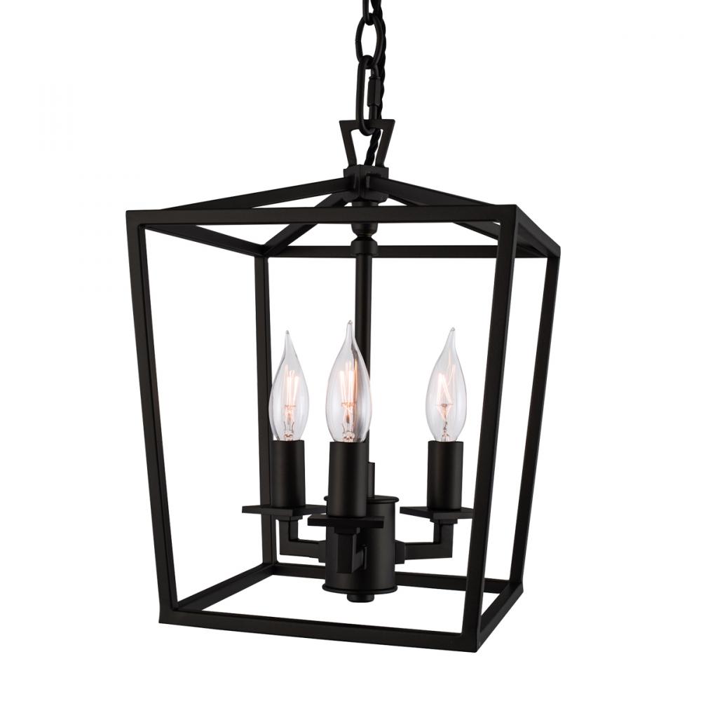 Cage Pendant Light - Matte Black