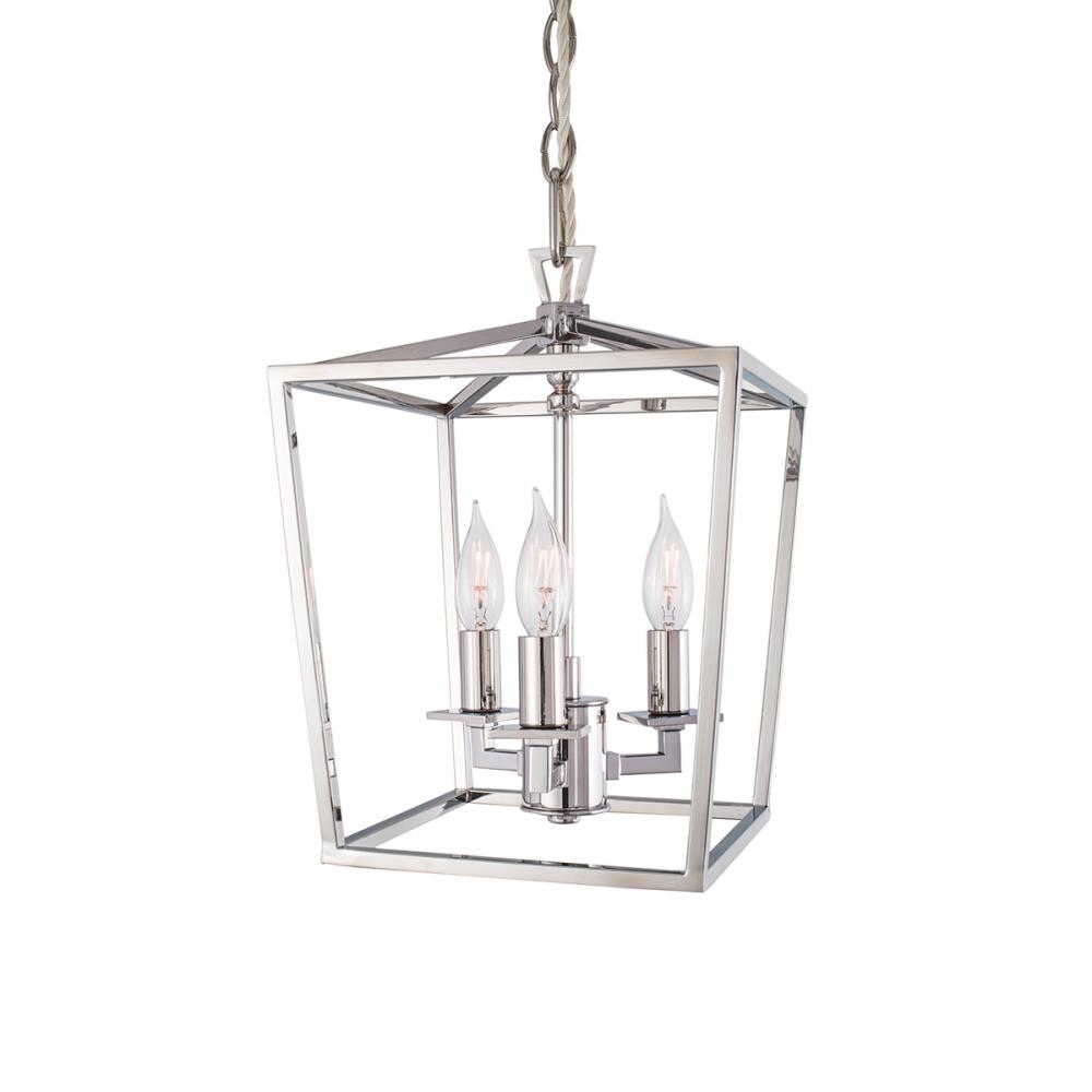 Cage Pendant Light - Polished Nickel