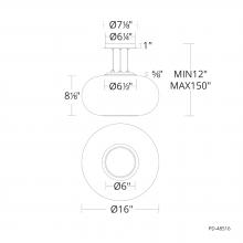 WAC US PD-48516-40-BK - Doma Pendant Light